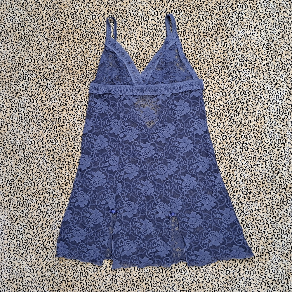 🌈GREY LACE BABY DOLL LENGERIE-S